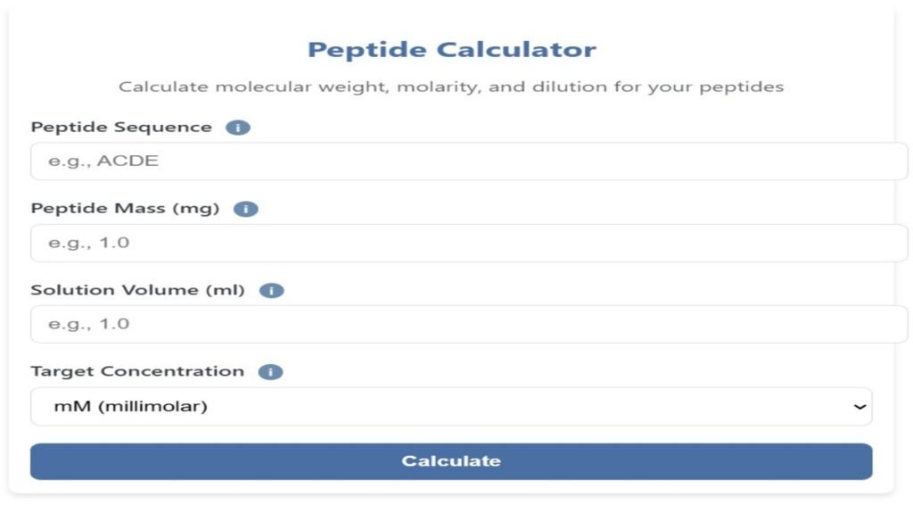 Peptide Calculator, Free Online Peptide Calculator