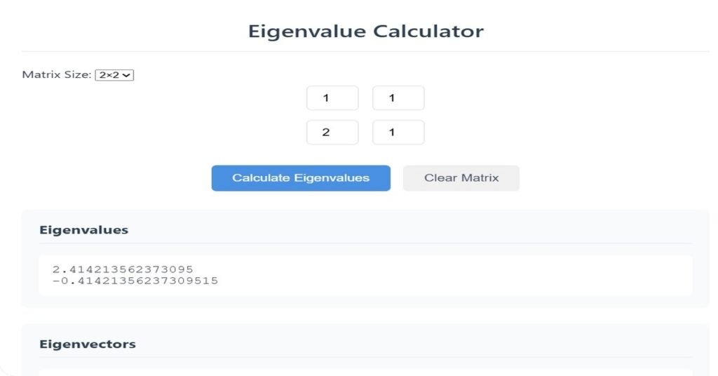 eigenvalue calculator