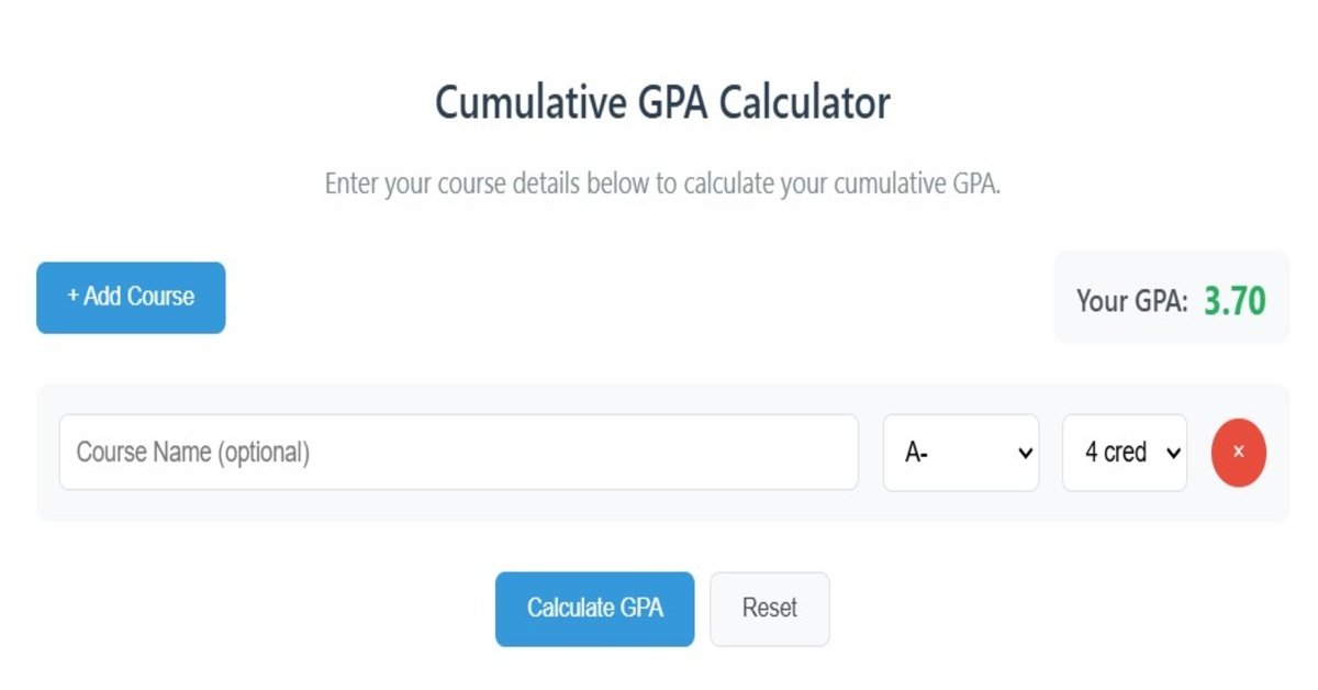 cumulative gpa calculator