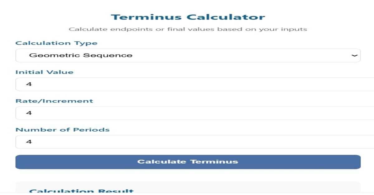 terminus calculator online