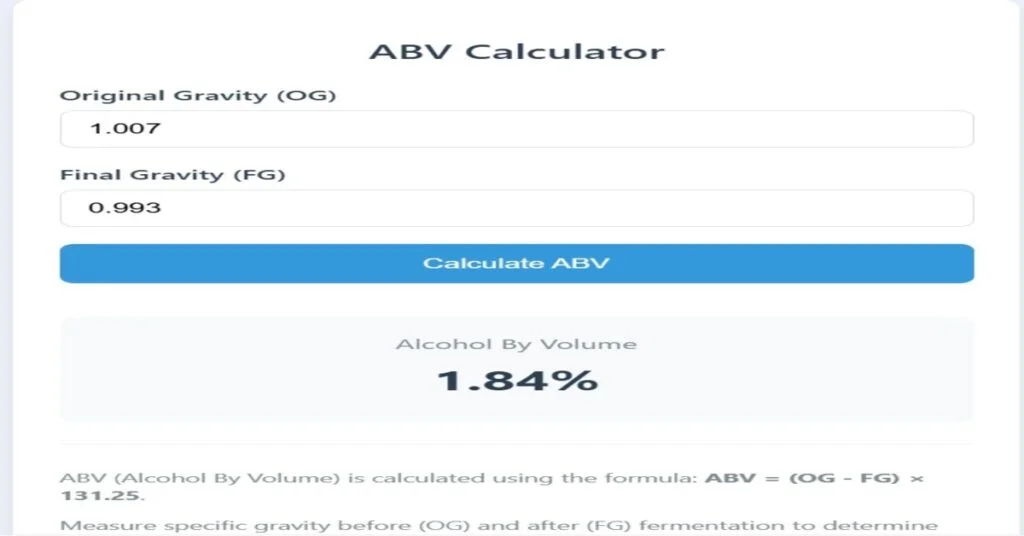abv calculator